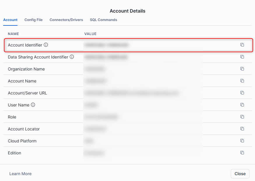 Matillion sign up - Warehouse credentials